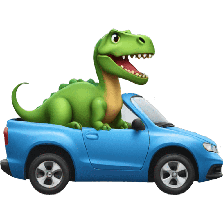 Dinosaur in a car emoji