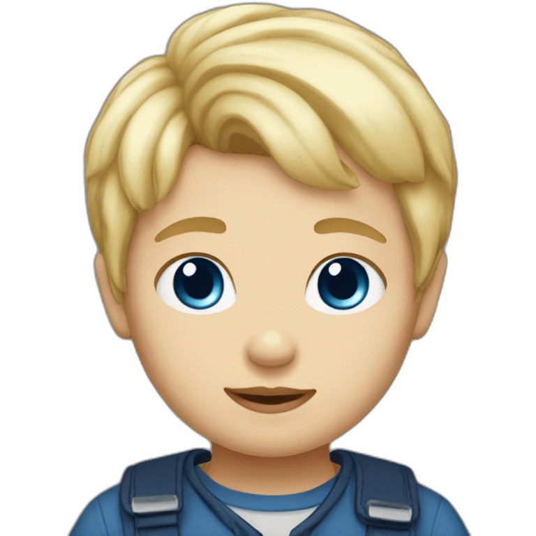 Blonde hair blue eyed baby boy emoji