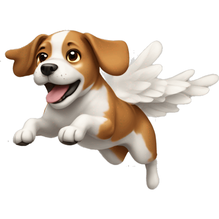 Dog flying  emoji