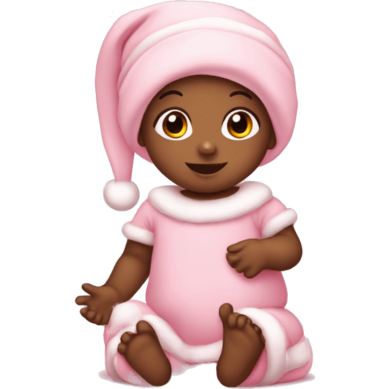 cute baby pink christmas emoji