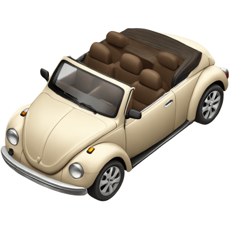 beetle convertible beige color  emoji