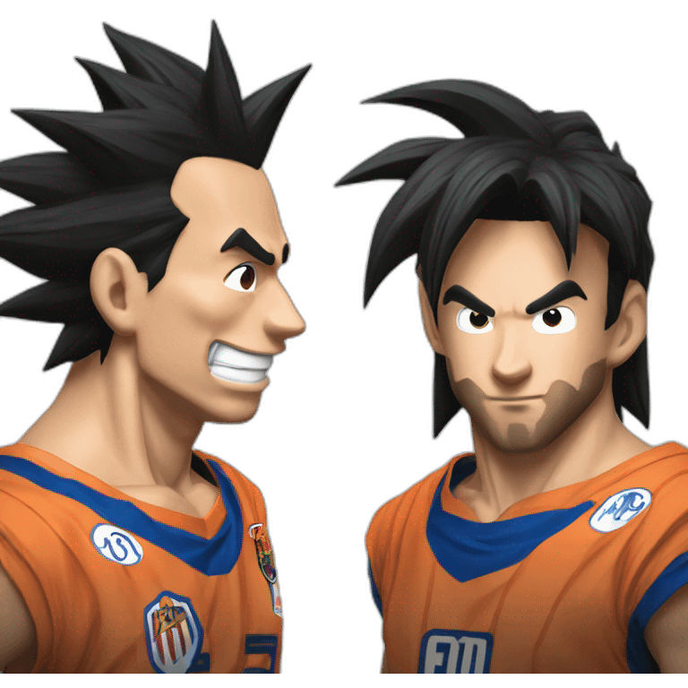 Goku y Messi  emoji