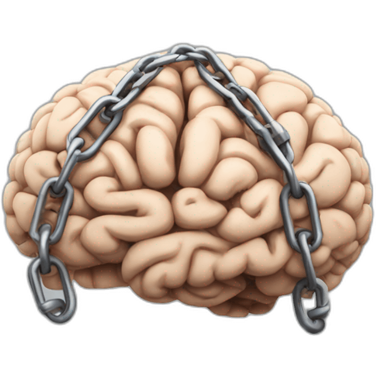 chained brain emoji