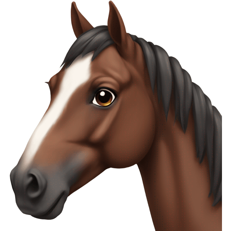 Bay horse more feminine emoji