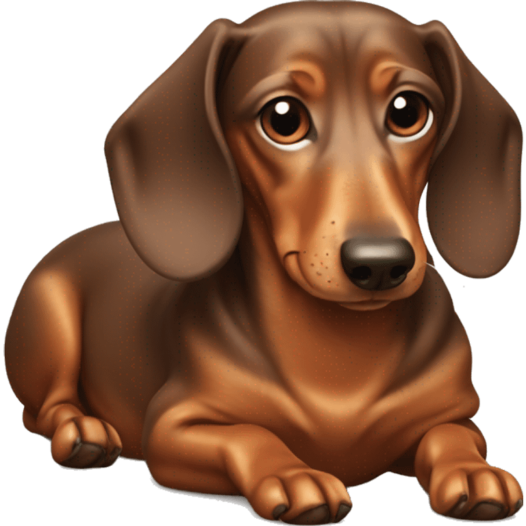 dachshund dog curled up emoji