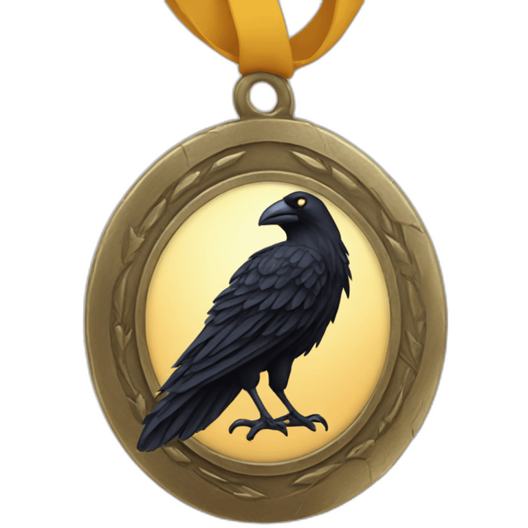 metal raven medal emoji