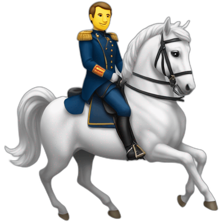 Macron sur un cheval  emoji