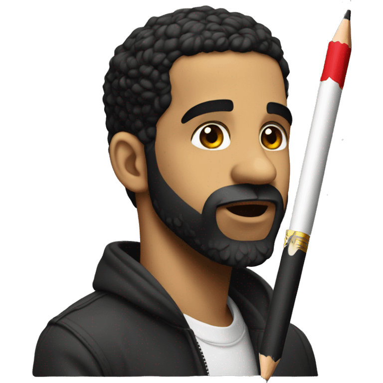 Drake has a big pencil emoji