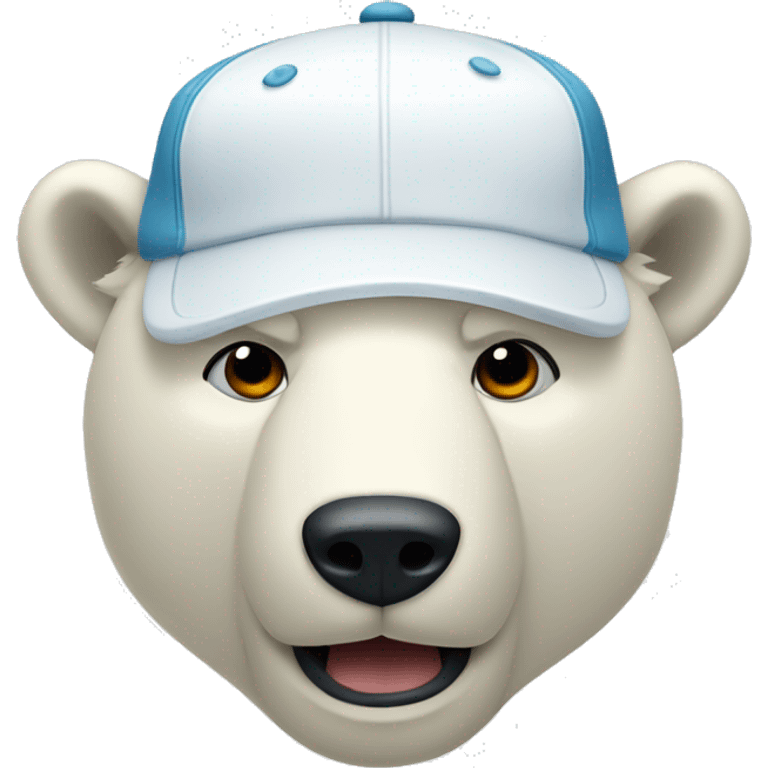 polar bear head with cap emoji