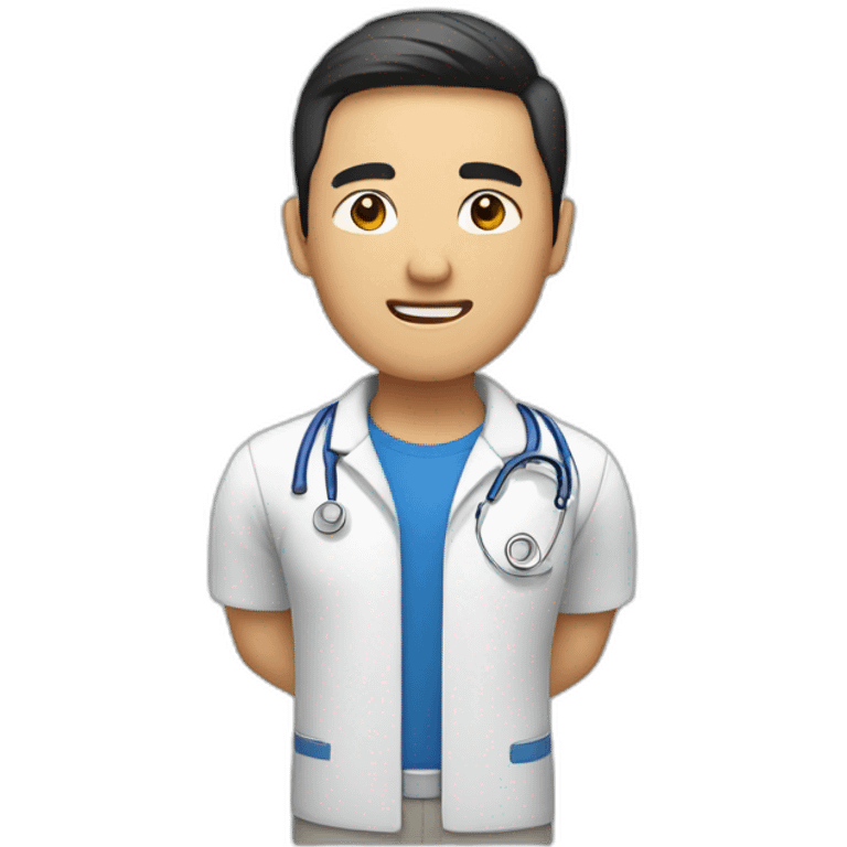 One asian man physical therapist emoji