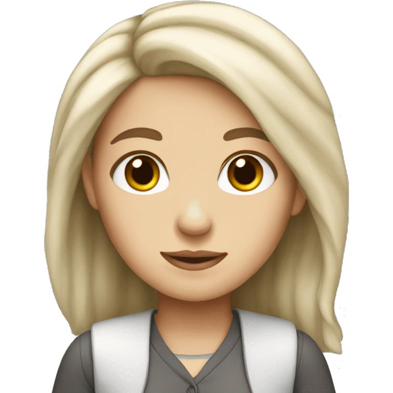 Geography student girl white skin emoji