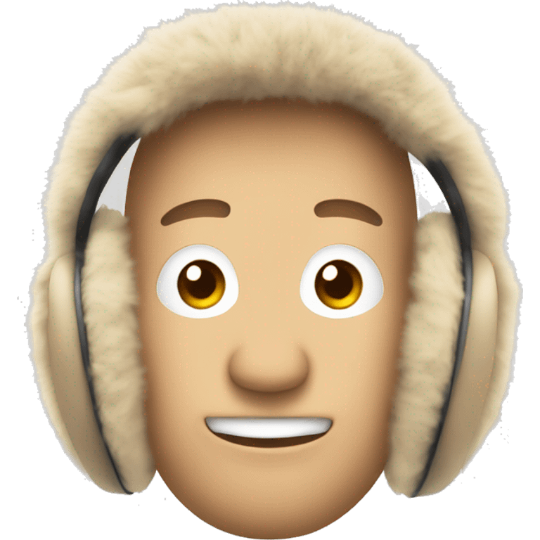 beige fuzzy earmuffs emoji