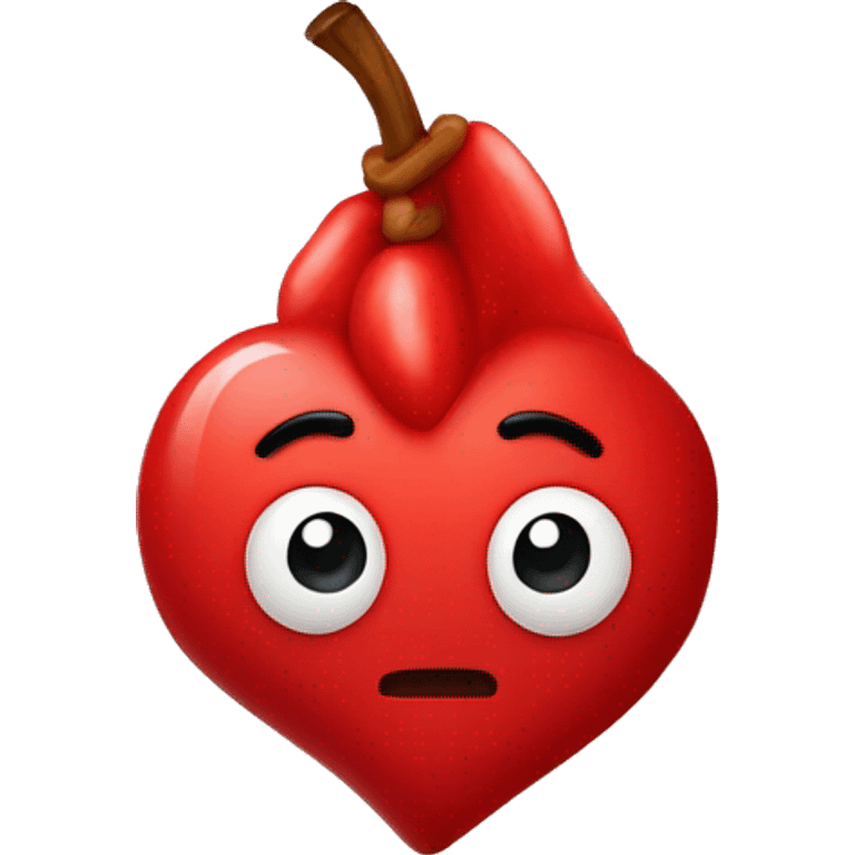 Corazón rojo con Chispitas  emoji