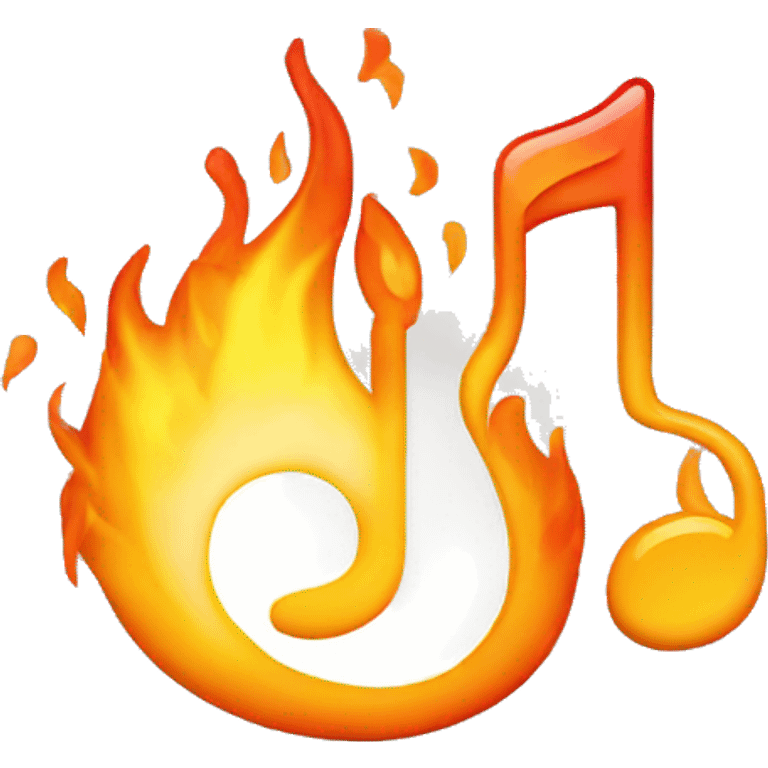 flaming musical note emoji