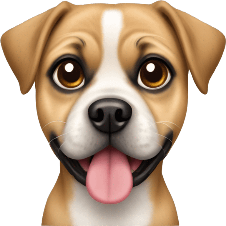 Cute dog pug beagle boarder terrier mix breed  emoji