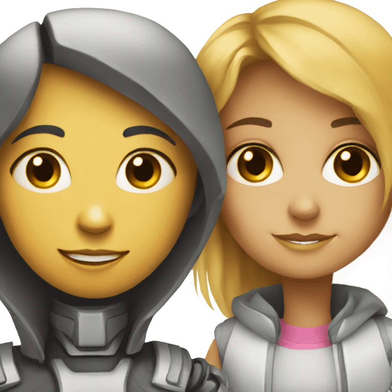 Bot and girl emoji