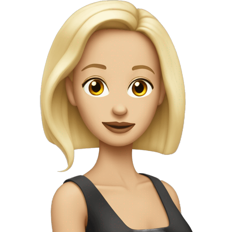 Angelina joli avec un carré blonc emoji