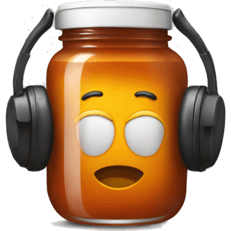 sauce jar with headphones emoji