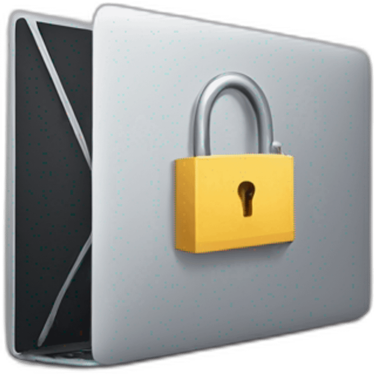 lock next to a macbook emoji