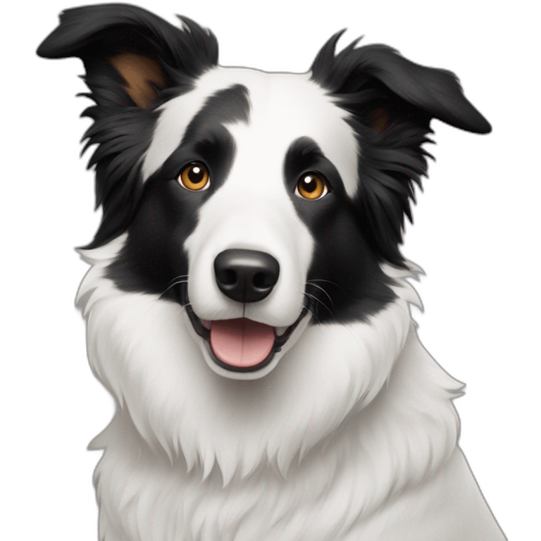 border-collie-all white- no black emoji