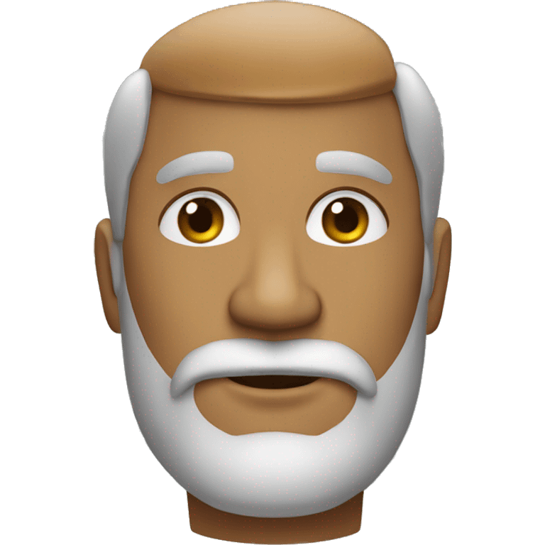 Homem careca com barbas grandes e brancas  emoji