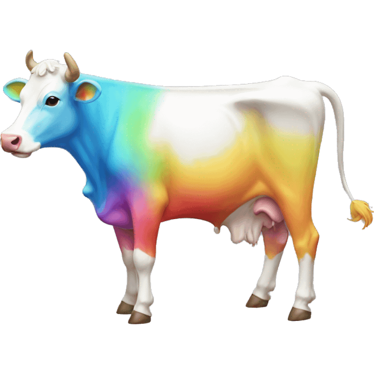 rainbow cow emoji