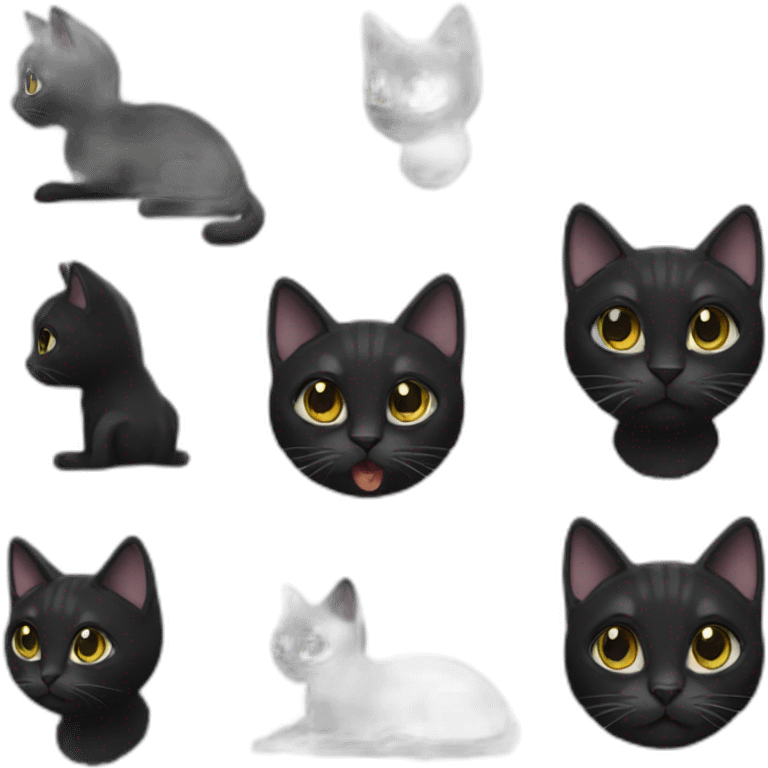 Black cat Muslim. emoji