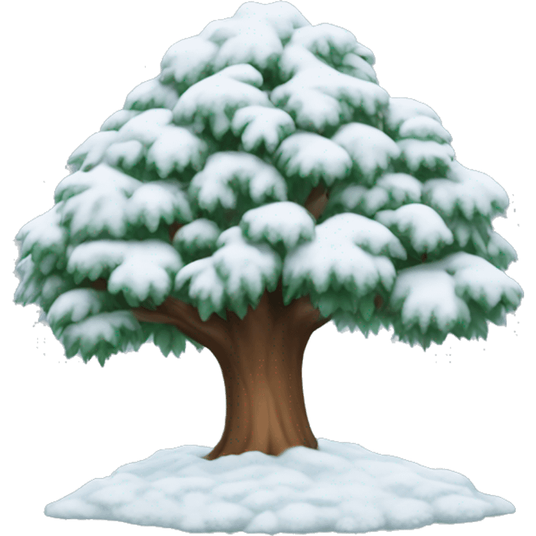 snowy tree emoji