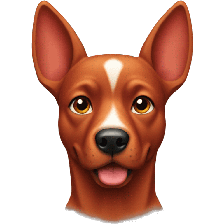 solid red dog with pointed ears emoji