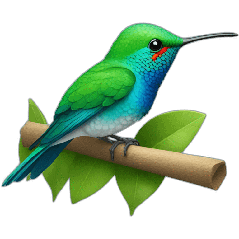 emoji de un colibrí arropado con una cobija  emoji