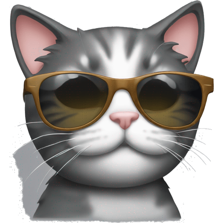 Sunglass with kitty emoji