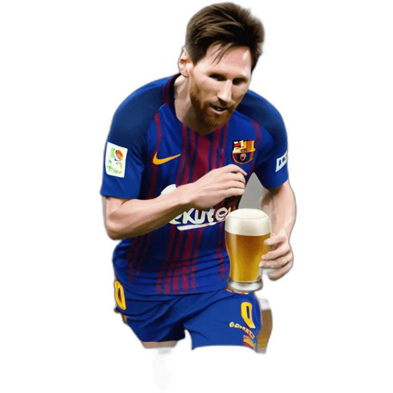 Messi tomando cerveza  emoji