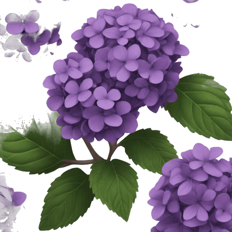 Dark plum purple hydrangea emoji