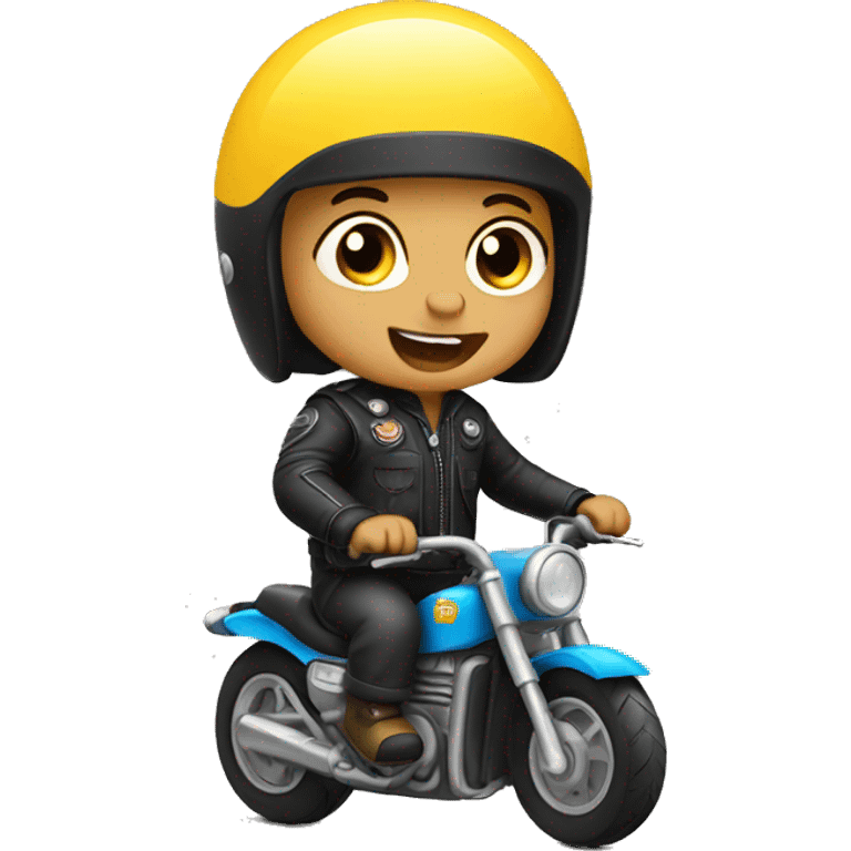 toddler motorcyclist emoji