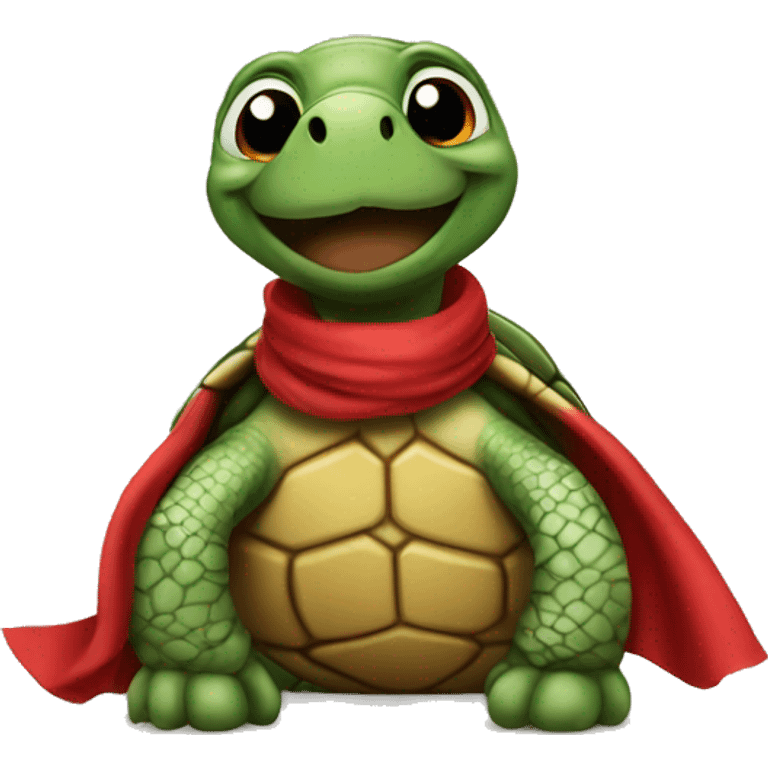 turtle wearing red scarf emoji