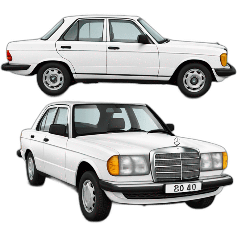 mercedes 240d 3.0 white emoji