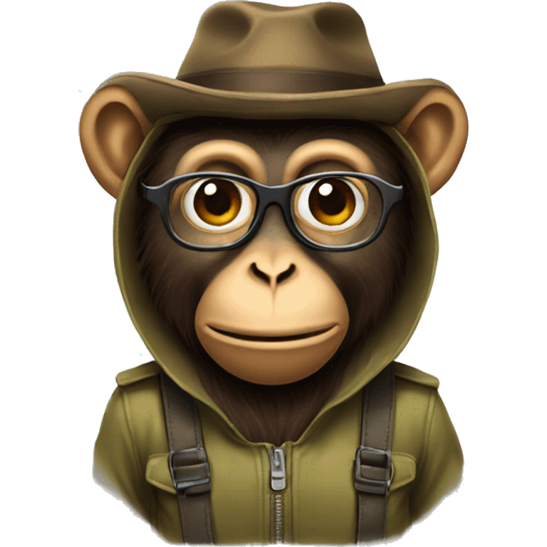 Disguised monkey emoji