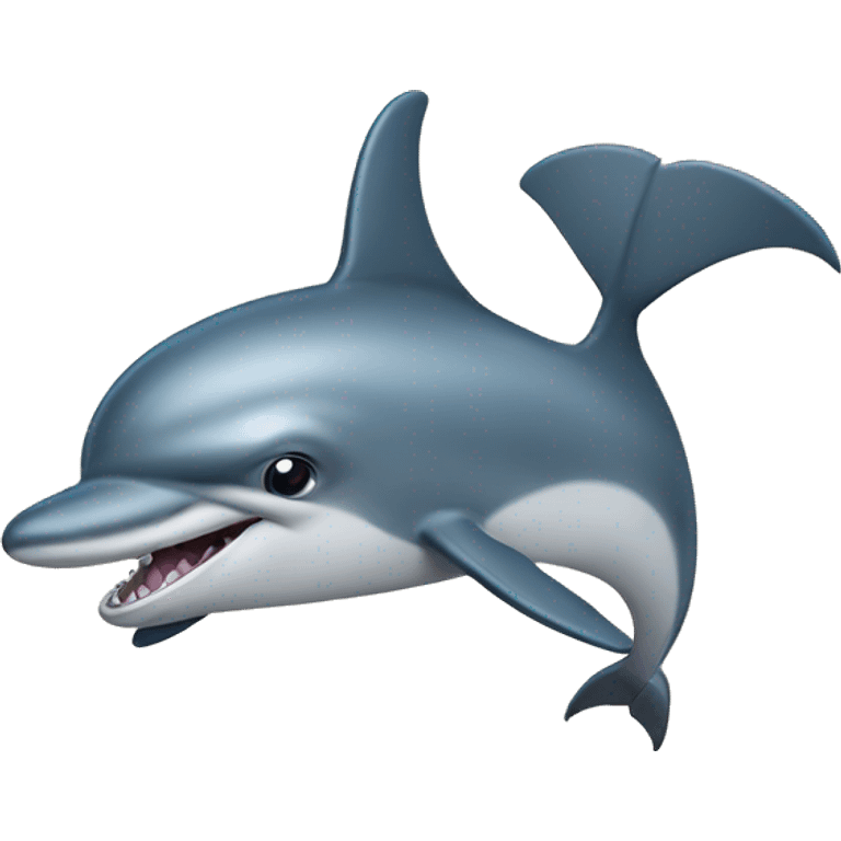 dolphin on a shark emoji