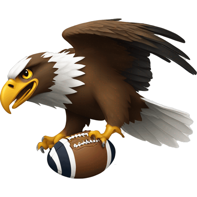 Eagle with a rugby ball emoji