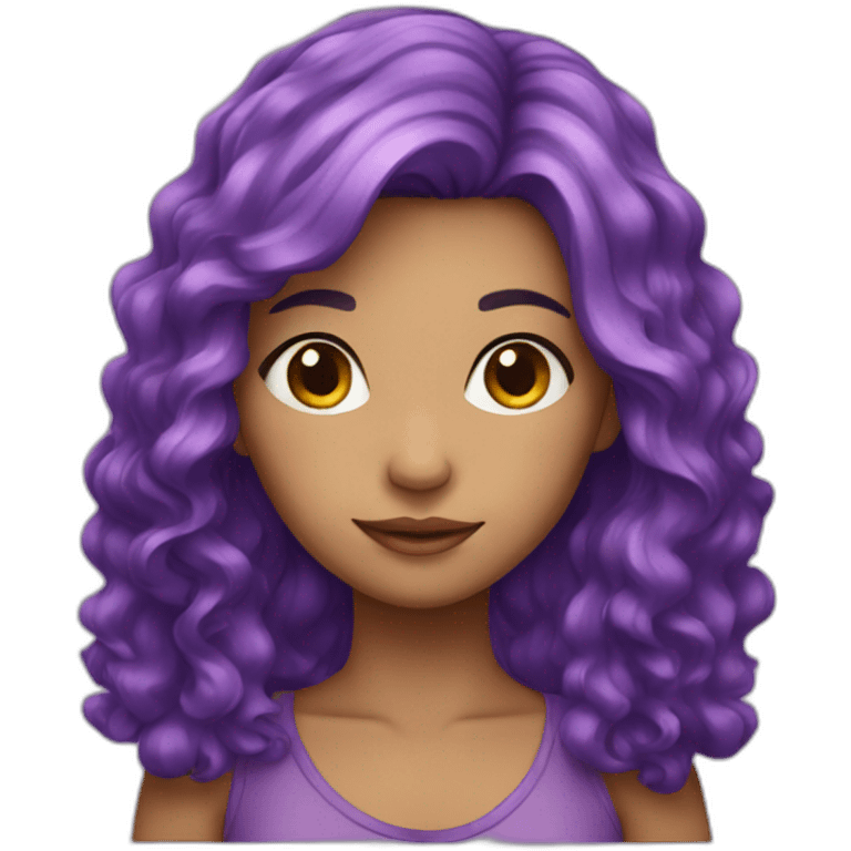 purple haired girl emoji