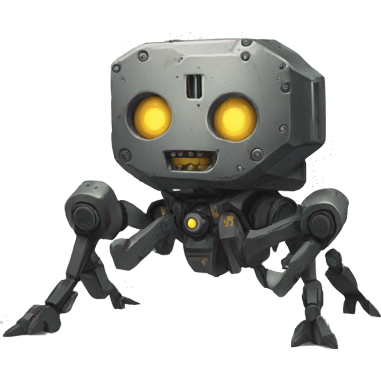 Vault bot as a ghoul crawling on the ground emoji