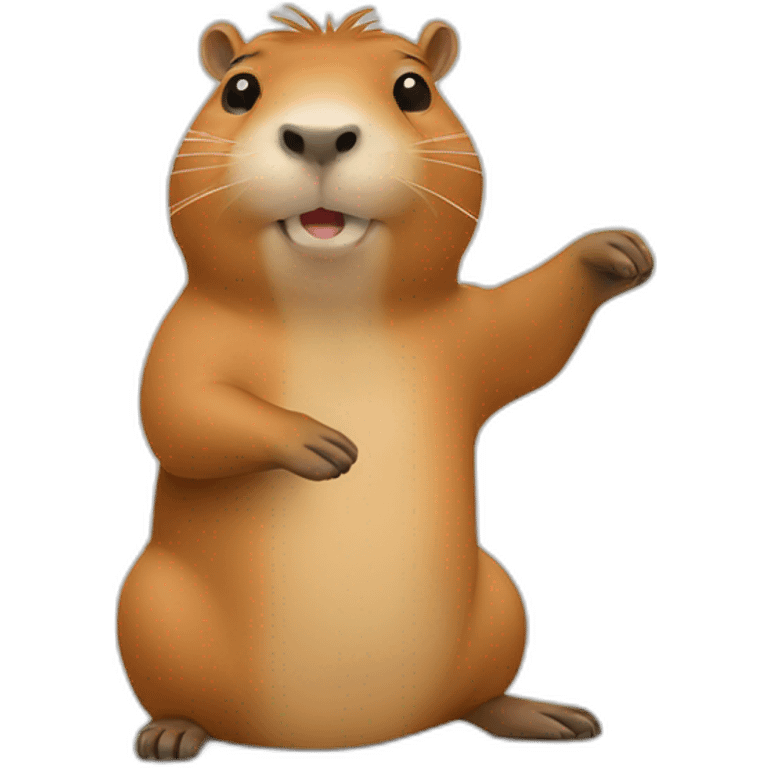 capybara doing italian gesture emoji