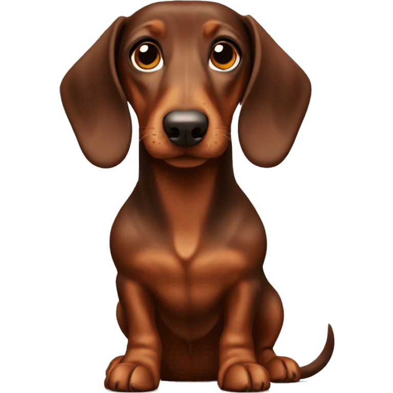 Brown dachshund emoji