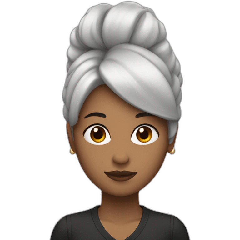 tarotista mujer con pelo negro y flequillo emoji