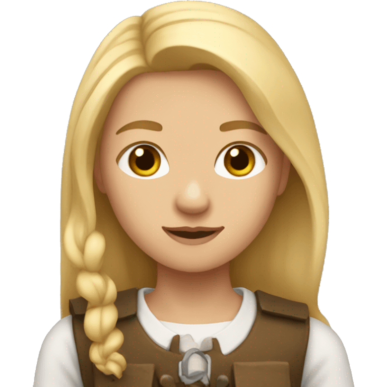 Girl with shoulder length blonde hair who is an archaelogist  emoji