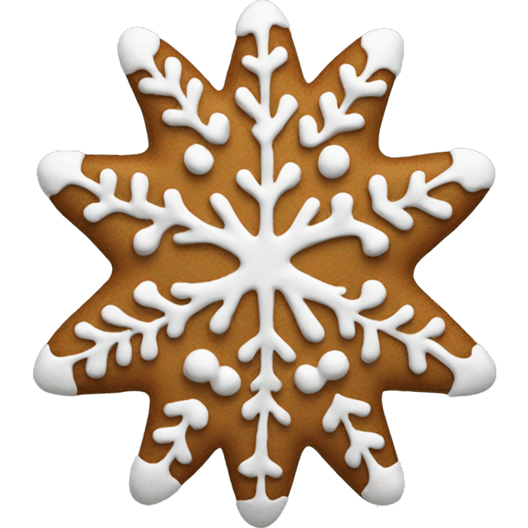 Gingerbread snowflake emoji