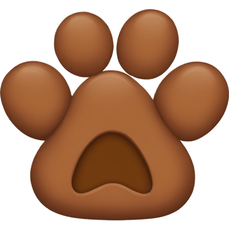 brown pet paws emoji