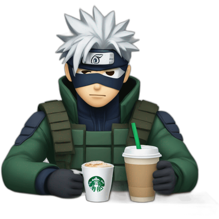 kakashi drinks starbucks emoji