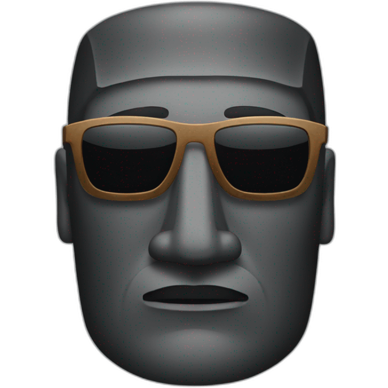 moai wearing dark sunglasses emoji