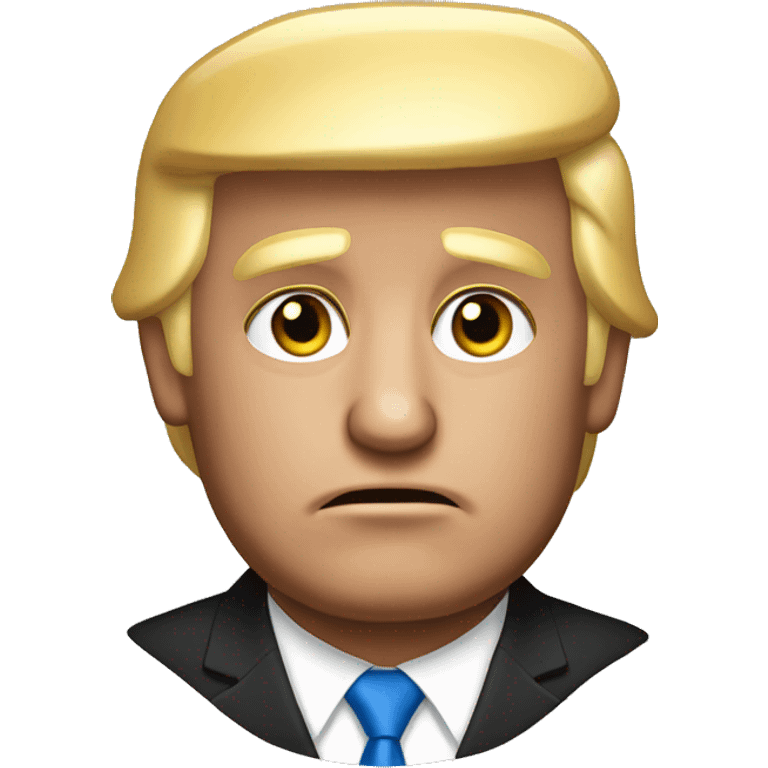 donald trump wearing a sheisty emoji